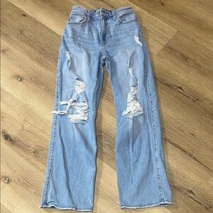 Hollister Blue Flare Wide Leg Jeans